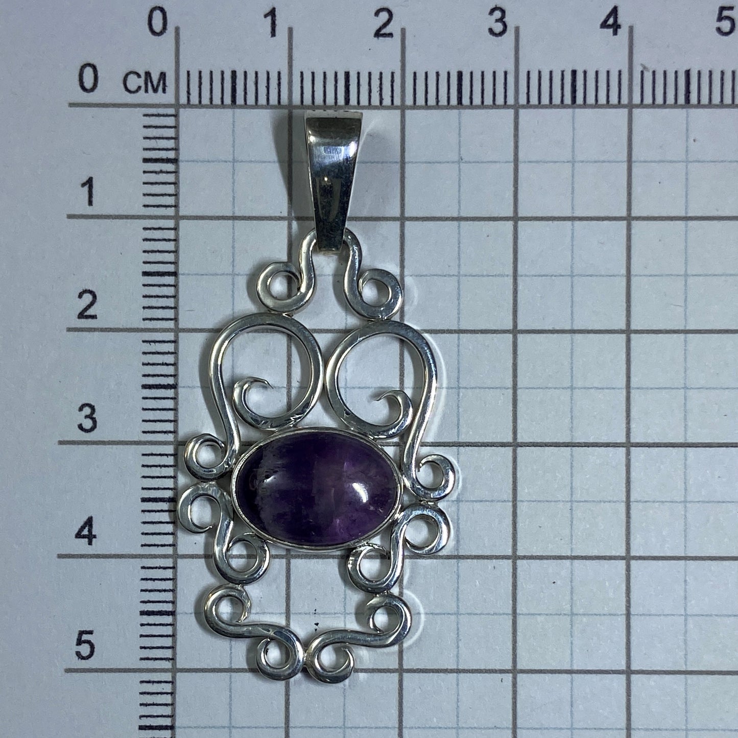 Dije Amatista Ovalada Artesanal